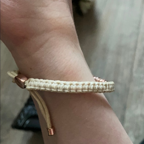 fossil rose gold white rope bracelet - Picture 5 of 5